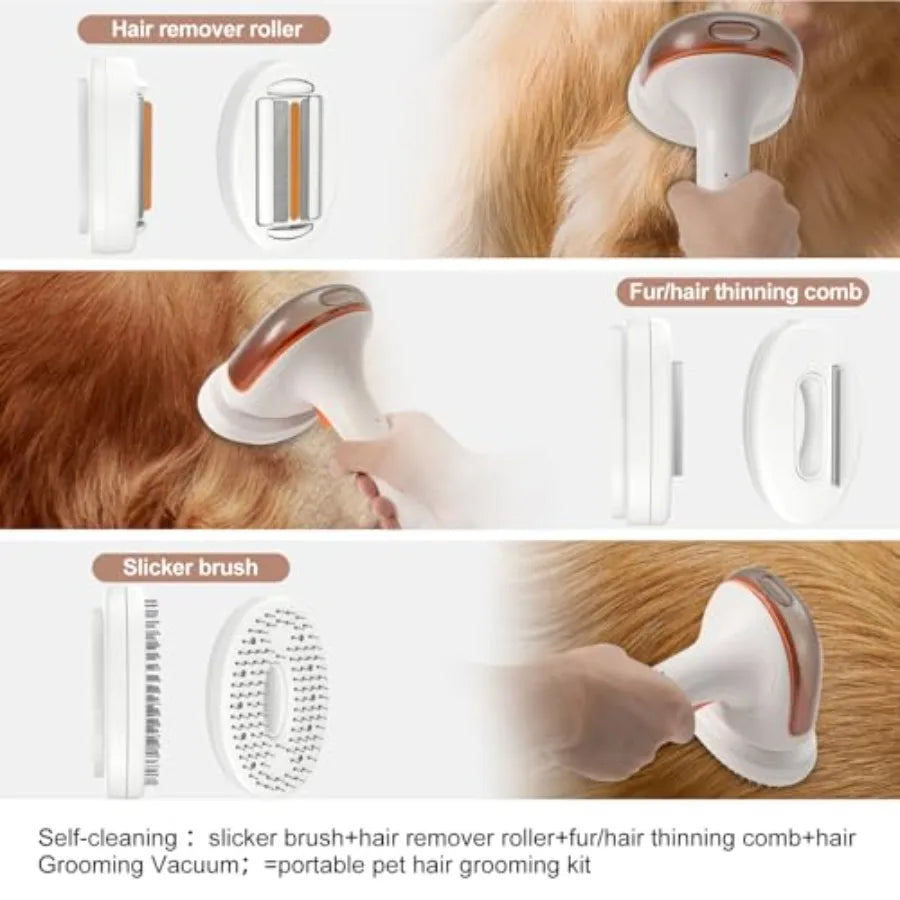 Professional Dog Grooming Vacuum With Stainless Steel Brush