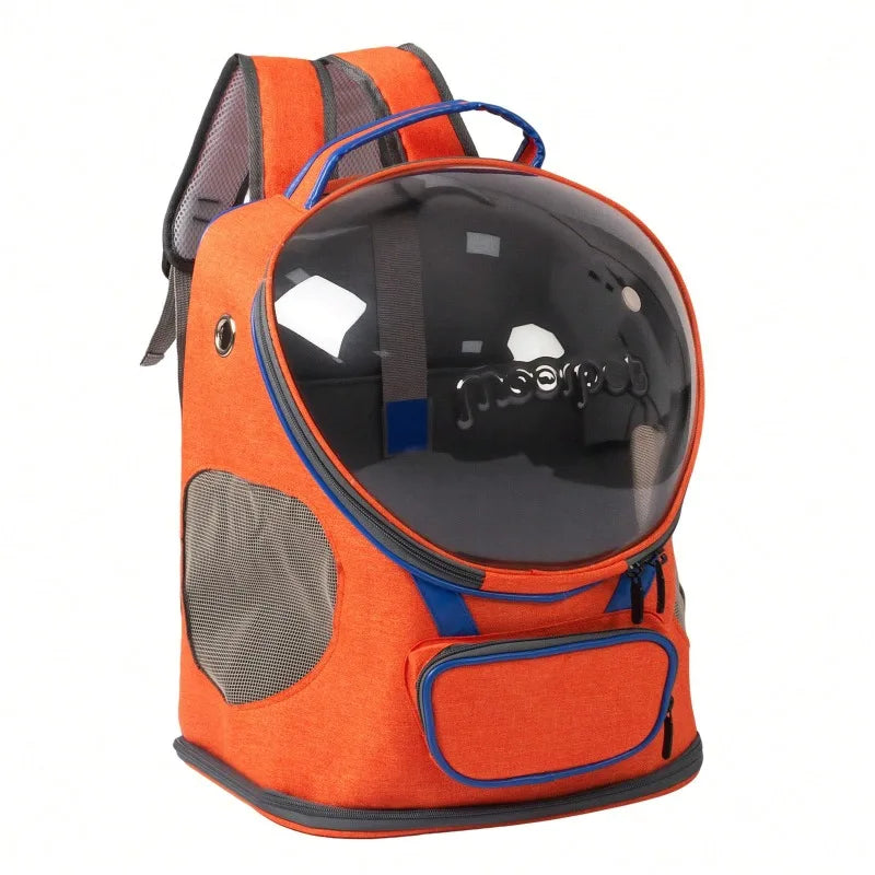 Cat Backpack Carrier, Foldable, Breathable & Transparent, Suitable For Cats And Dogs, Portable Travel Bag With Zipper, Essential Pet Bag/Pet Backpack/Pet Gift For Outdoor Travel