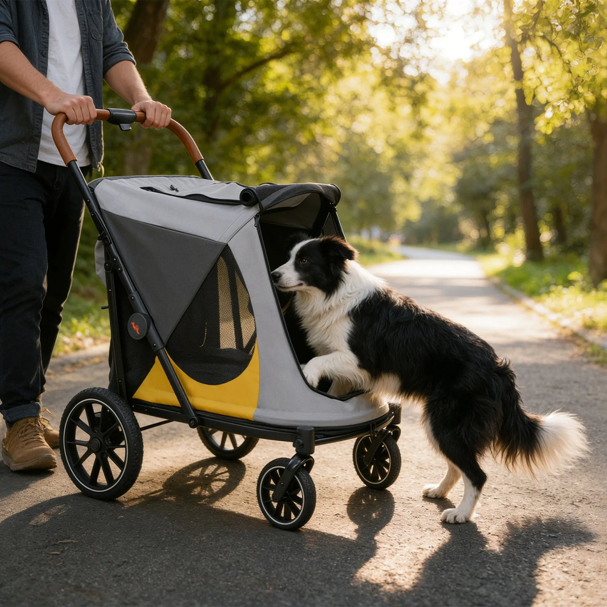 Dog Stroller for Large Dogs Folding Jogger With Storage