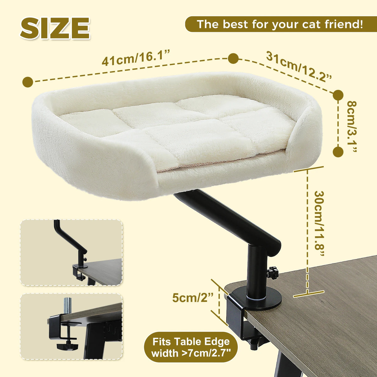 PAWZ Road Cat Desk Bed 360-Degree Rotatable Stand
