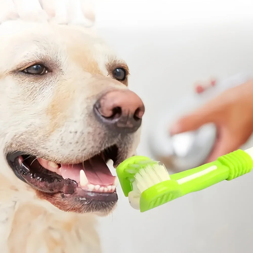 3-Sided Pet Toothbrush For Dogs And Cats Dental Care