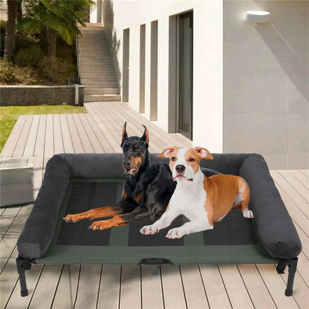 Borwart Raised Dog Bed Indoor Outdoor Breathable Mesh Cooling Cot