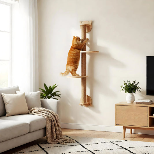 Wall Mounted Cat Tree With Hammock
