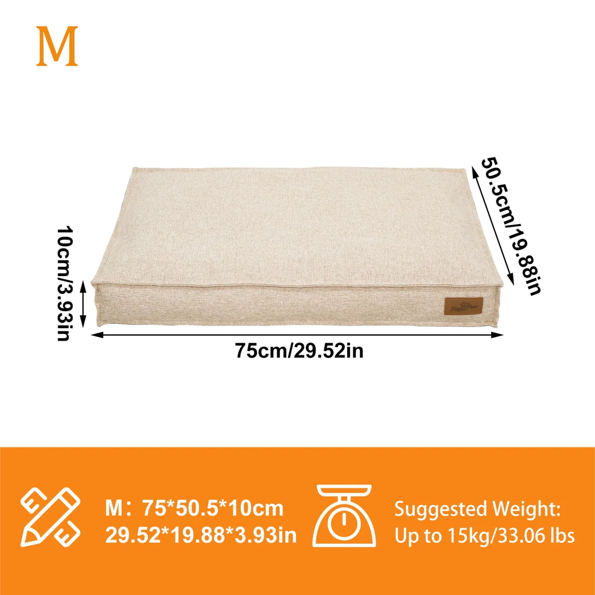 M-2XL Dog Beds Crate Pad for Medium/Large Dogs Pet Mat Ultra Soft Cozy Sleeping Kennel Pad Linen Cover Foam Base