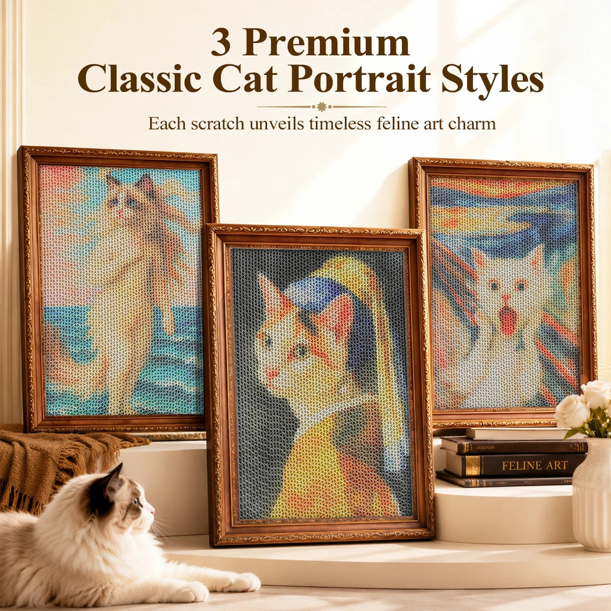 Pawz Road 3 Pack Wall Cardboard Cat Scratcher