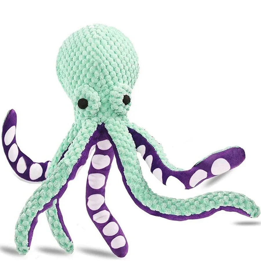 Plush Octopus Dog Toy For Boredom Relief Interactive Sound