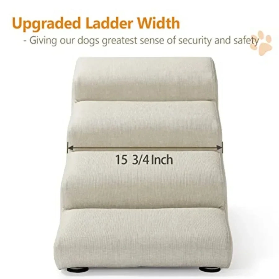 Pet Stairs For Dogs Imitation Linen And Faux leather