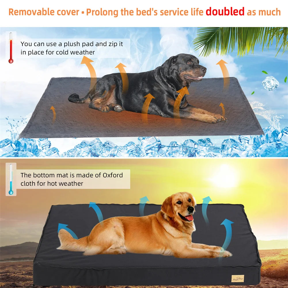 BORWART Orthopaedic Waterproof Dog Bed With Removable Cover