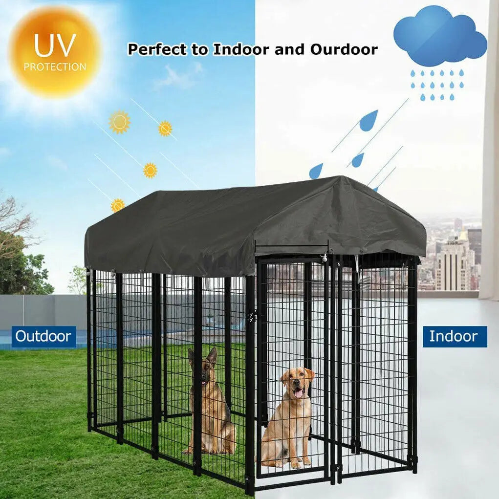 Outdoor Dog Cage Playpen Enclosure With Roof And Fence