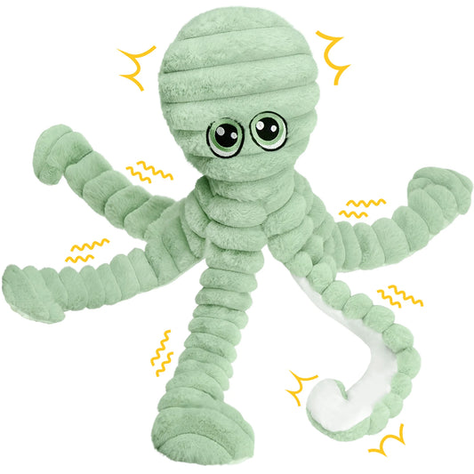 Octopus Squeaky Plush Dog Chewing Toy With Teeth Grinding Design