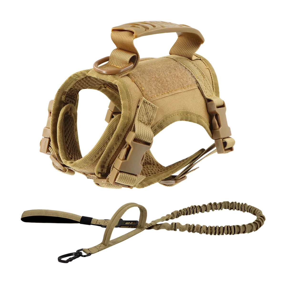 Tactical Puppy Harness Leash Set For Small Dogs Adjustable
