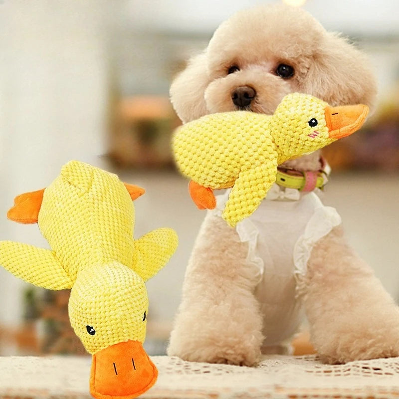 Plush Duck Dog Toy For Chewing And Teeth Grinding