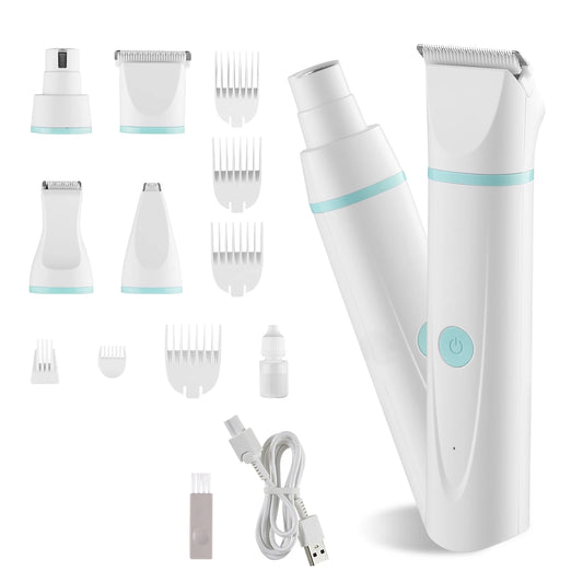 Rechargeable Cordless Dog Clippers For Pet Grooming With Detachable Blades