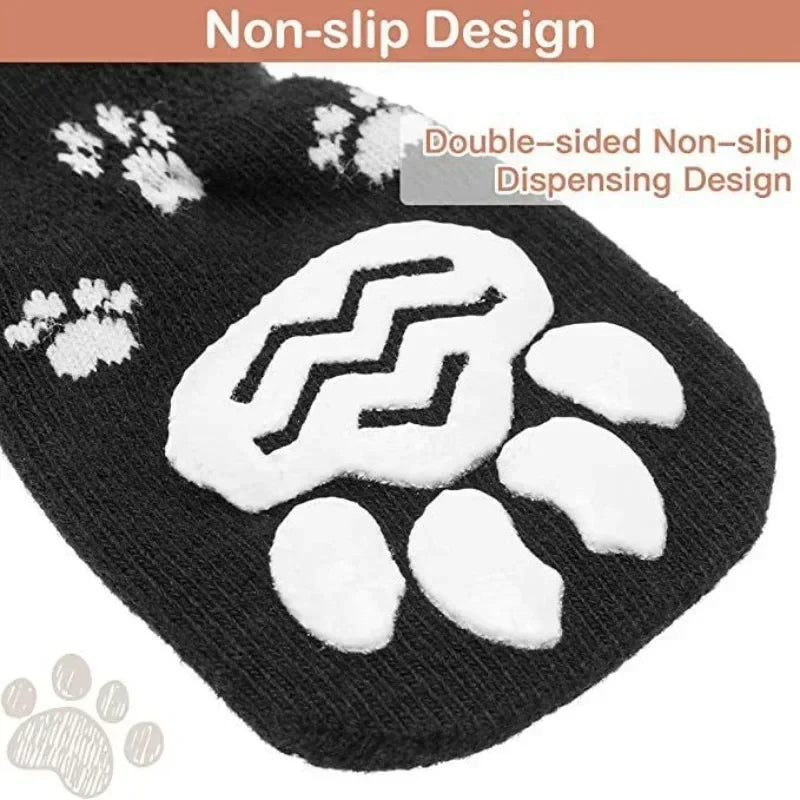 Adjustable Anti Slip Dog Socks For Indoor Paw Protection