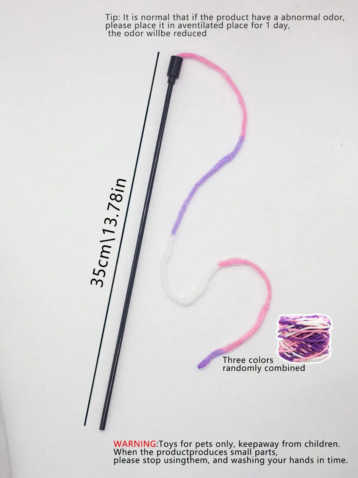 Playful Cat Wand Toy With Colorful Ribbons