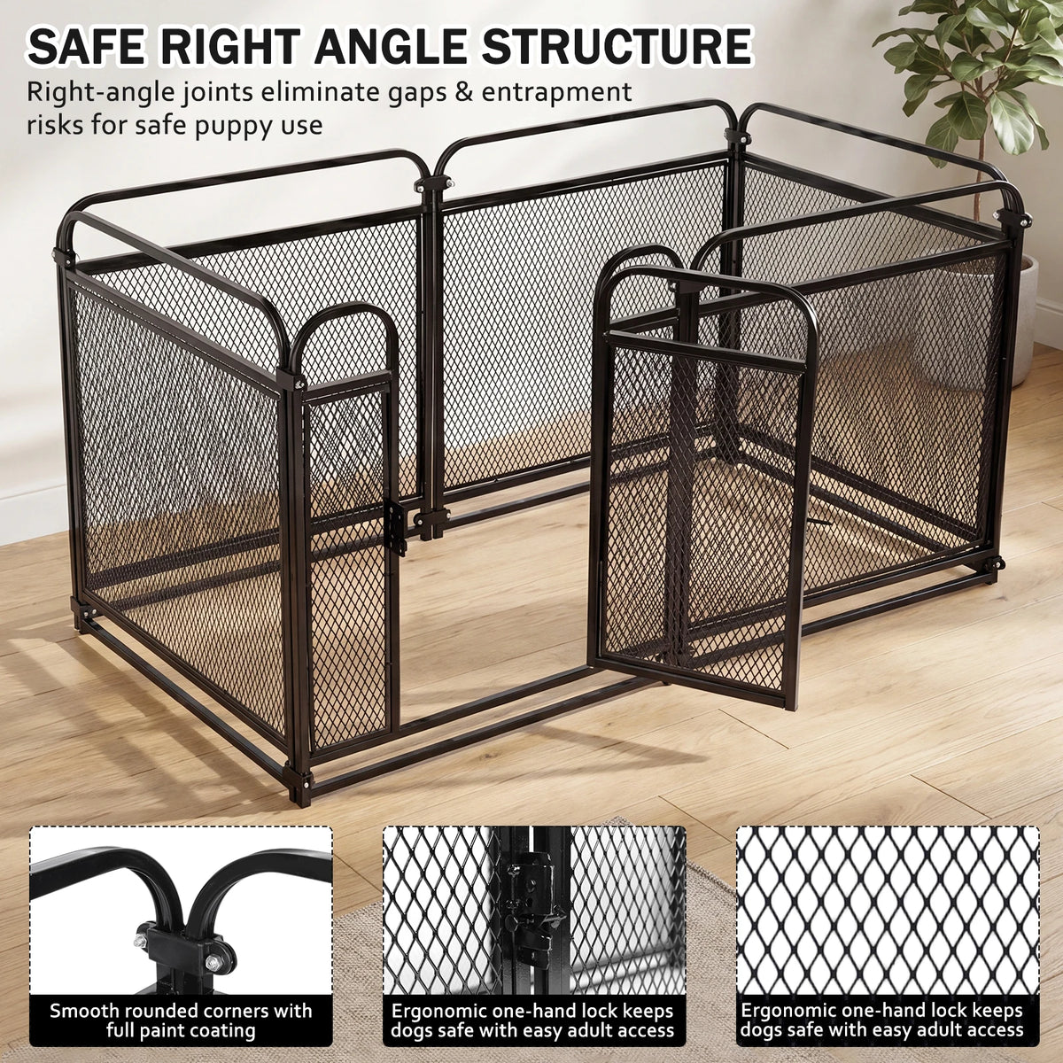 Foldable Metal Dog Exercise Pen Portable Puppy Playpen