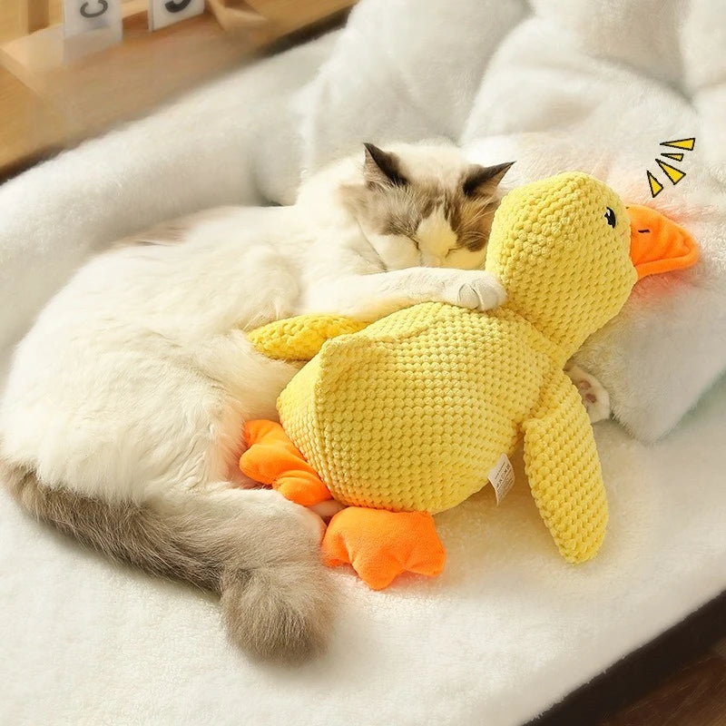 Plush Duck Dog Toy For Chewing And Teeth Grinding