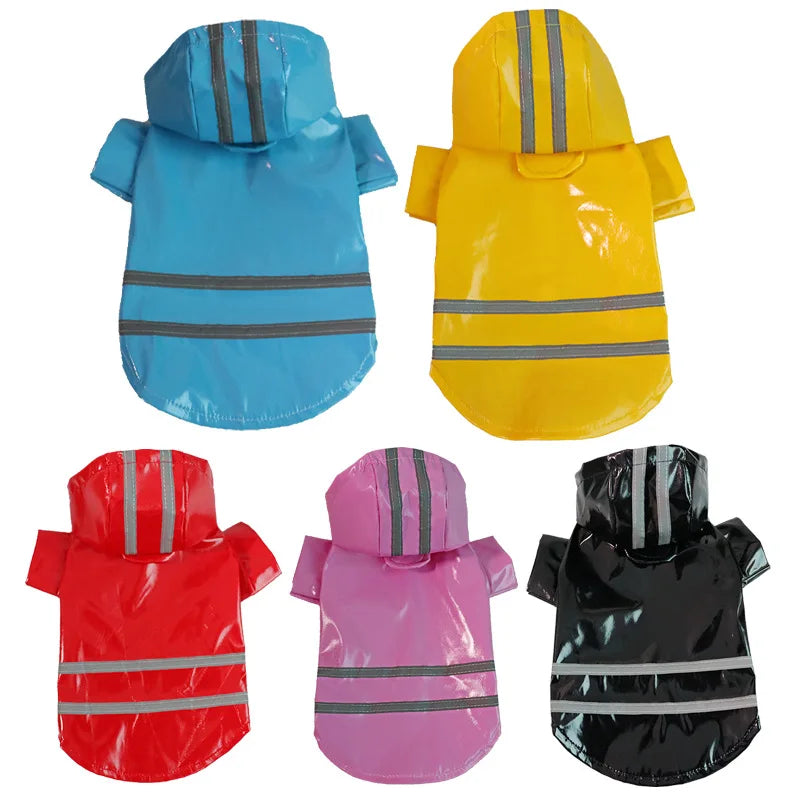 Waterproof Reflective Dog Raincoat With Hoodie For Dogs And Cats