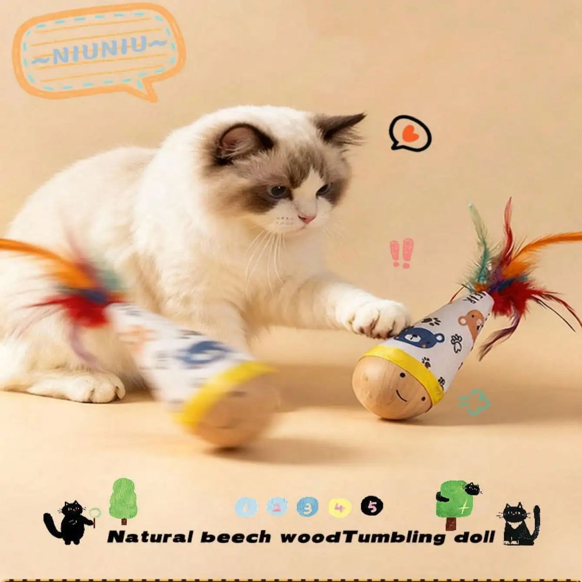 Funny Feather Cat Teaser Toy For Indoor Exercise And Fun