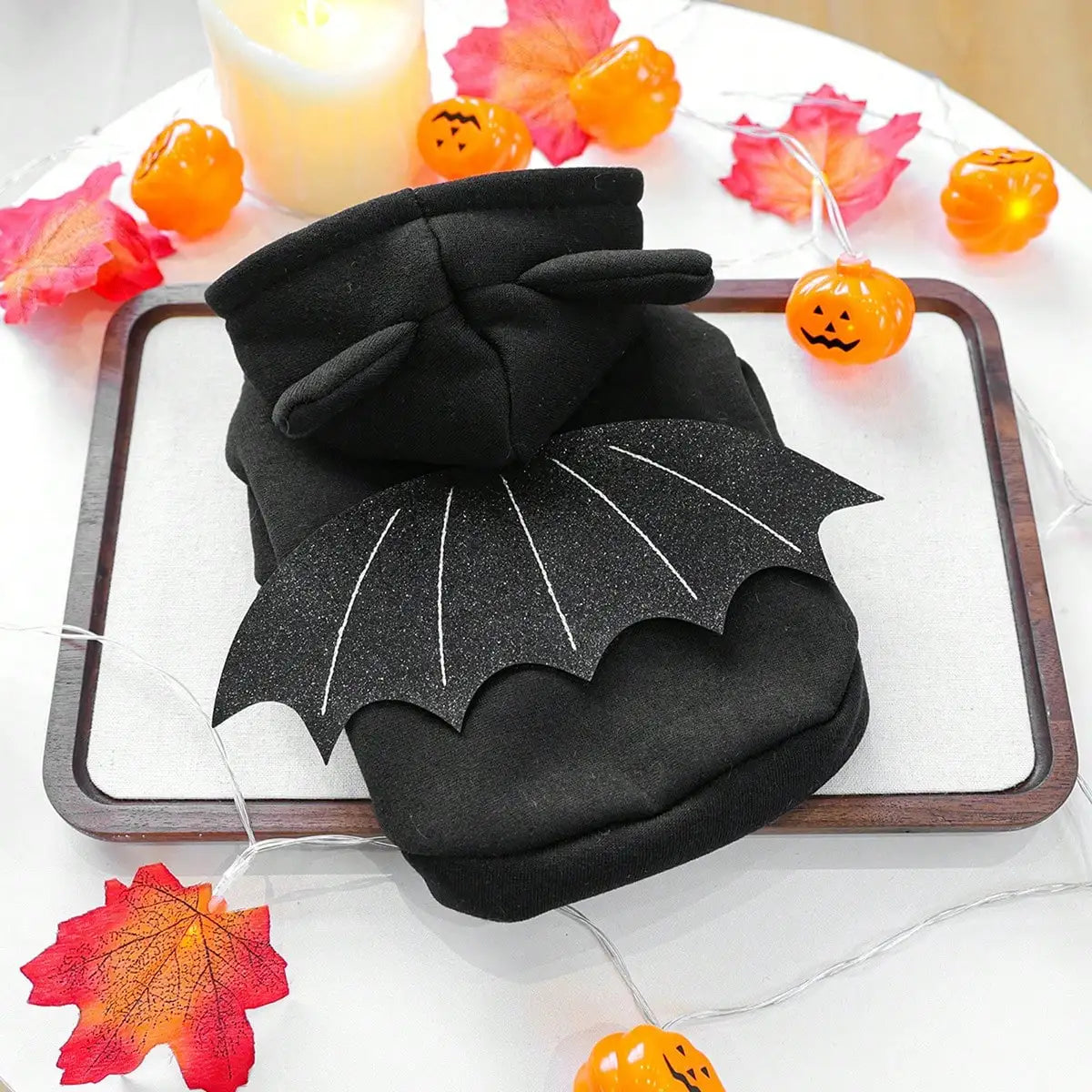 Dog Halloween Costume Funny 3D Bat Wings Dog Hoodie Holiday Apparel For Festival Party Events