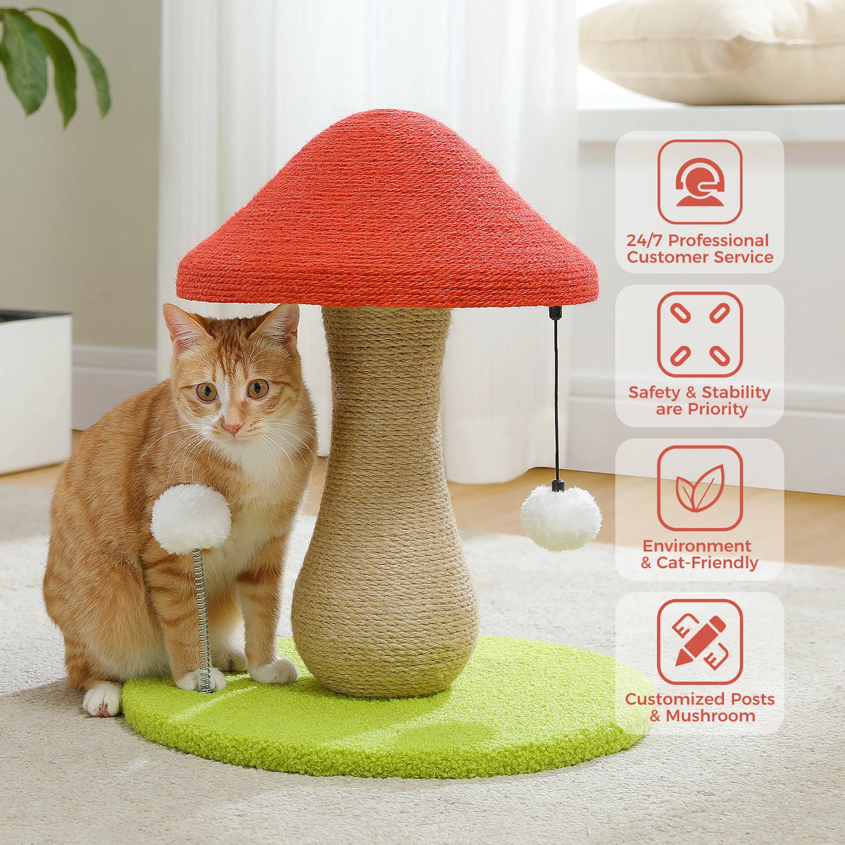 PAWZ Road Mushroom Cat Scratching Post