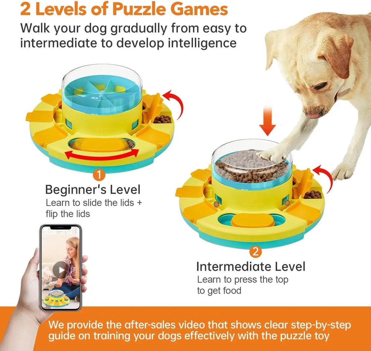 Double Layer Dog Puzzle Slow Feeder Toy For Mental Stimulation