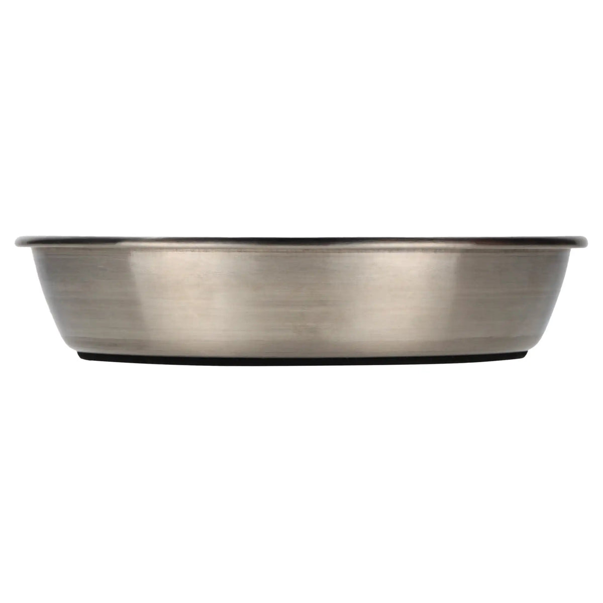 Stainless Steel Cat Food Saucer，Non-slip base helps keep the saucer securely in place during meals.