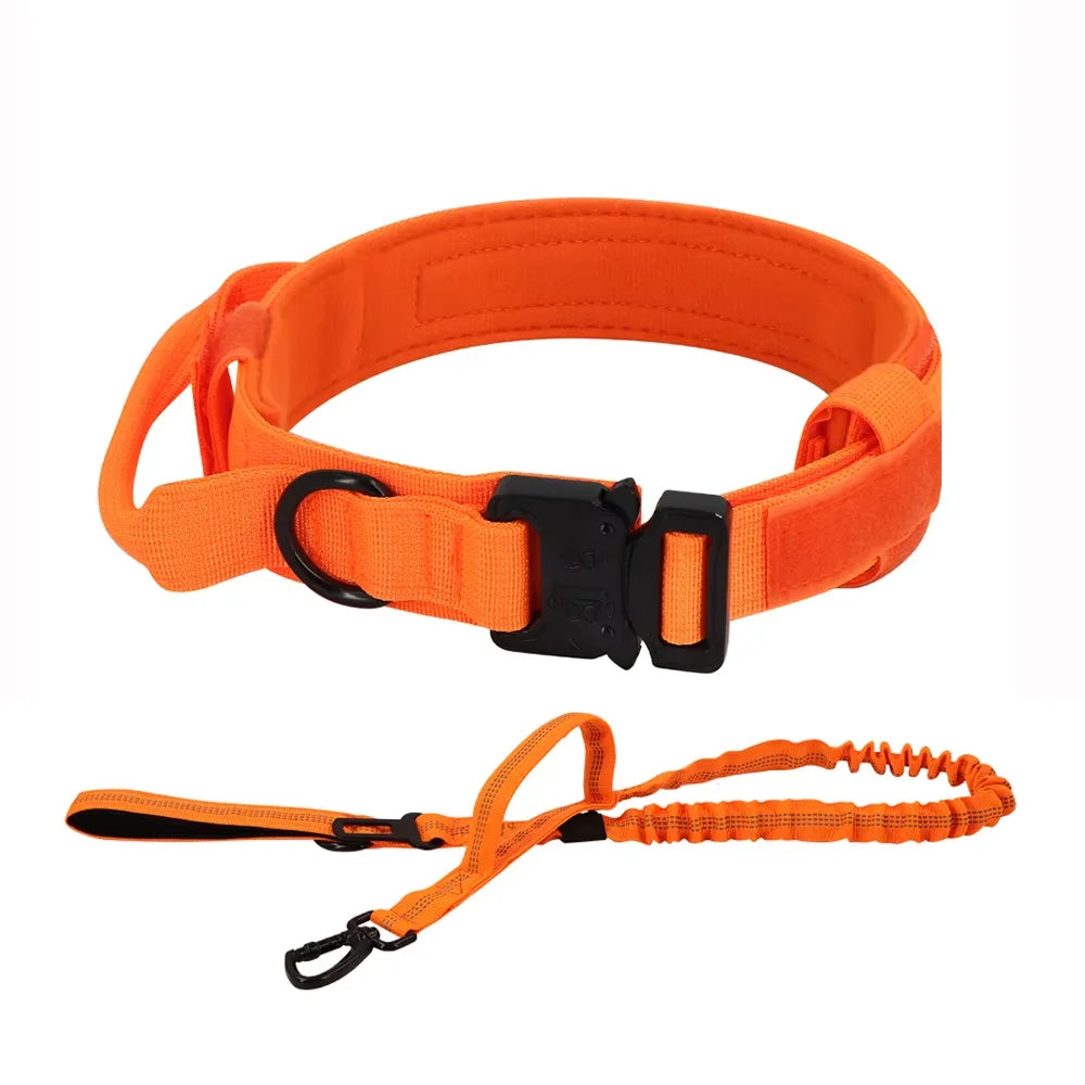 Adjustable Tactical Dog Collar and Leash Set