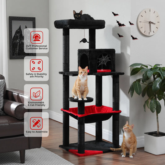 PAWZ Road Gothic Cat Tree Indoor Tall Tower With Hammock