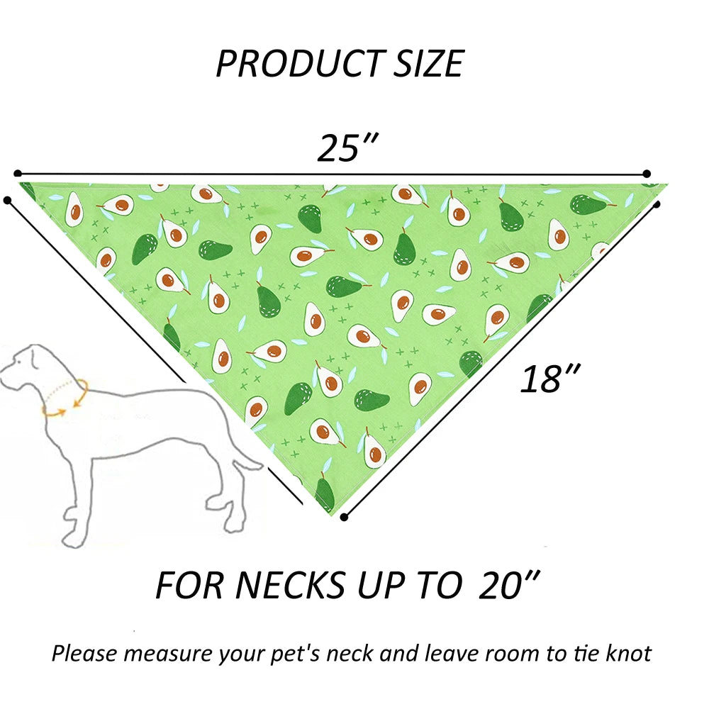Soft Washable Floral Dog Bandana And Adjustable Pet Scarf