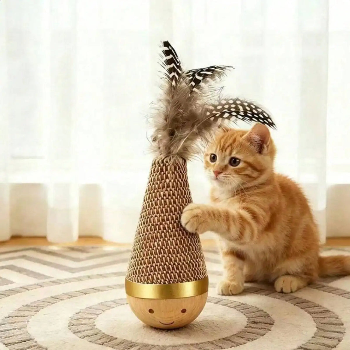 Funny Feather Cat Teaser Toy For Indoor Exercise And Fun