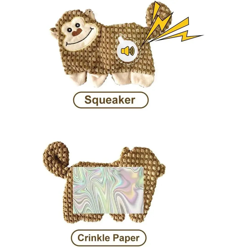 No Stuffing Squeaky Crinkle Dog Toys For Puppies