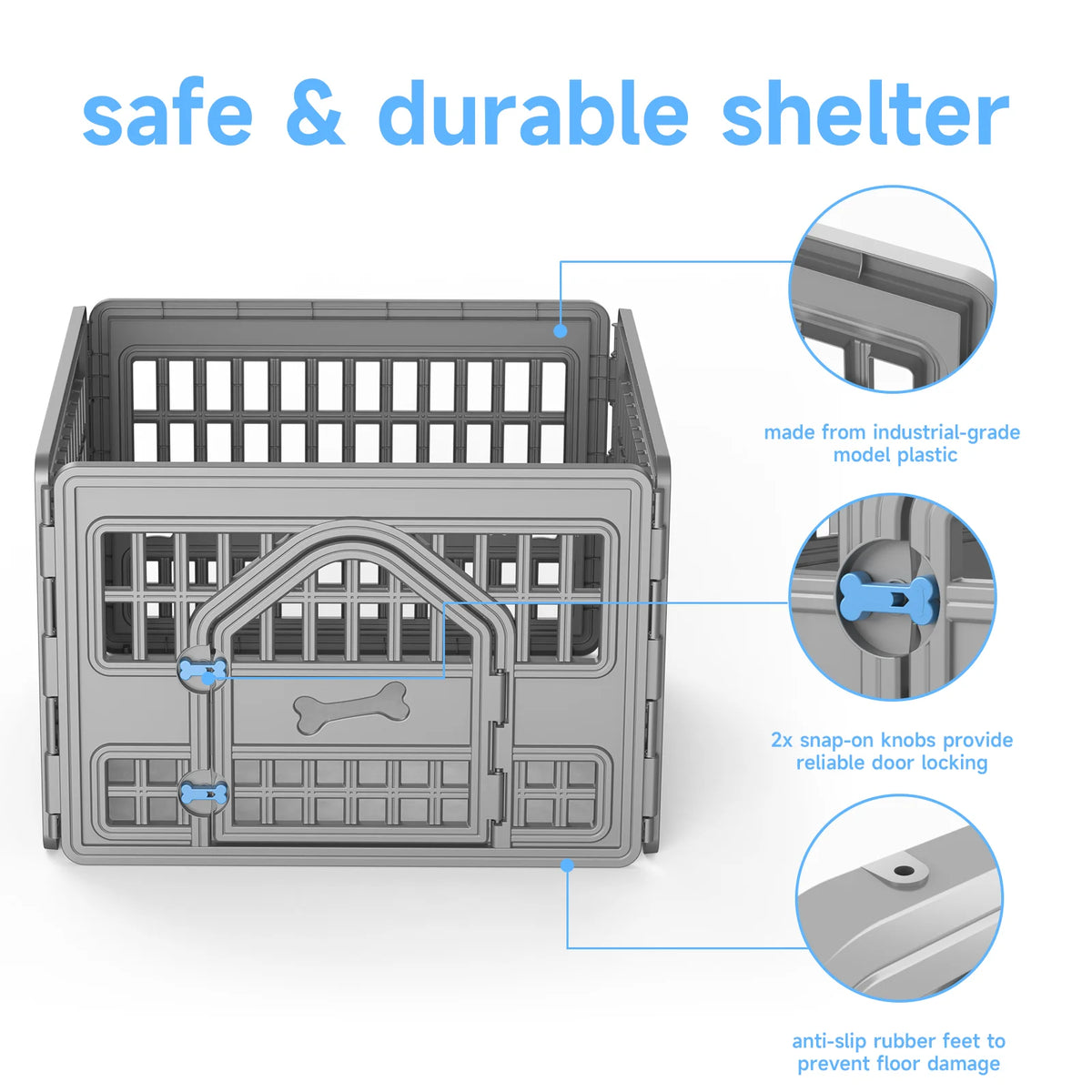 4 Panel Plastic Pet Playpen For Indoor Outdoor Pets
