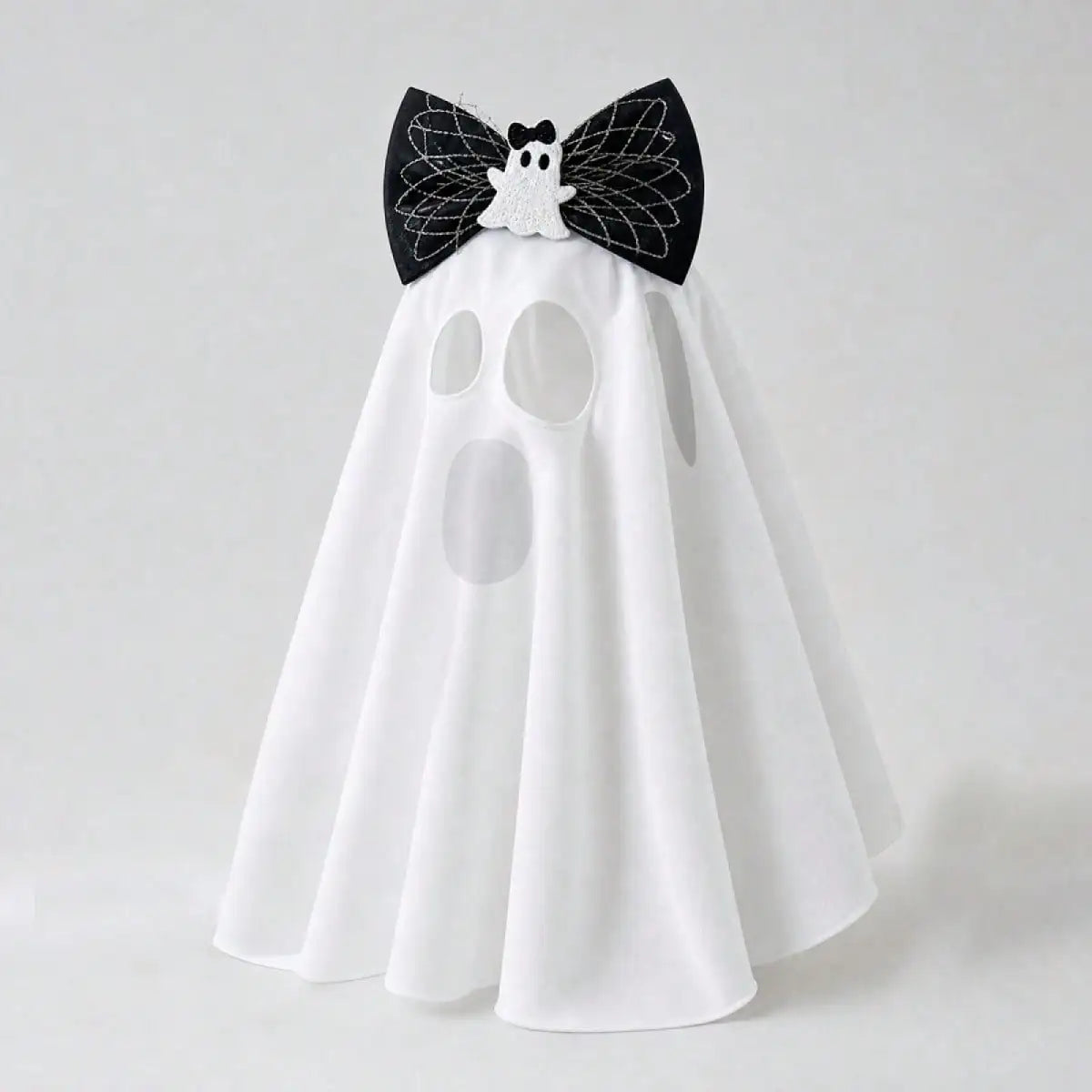 Dog Halloween Costumes Funny Pet Cat Ghost Costume With Bow Cosplay Clothes