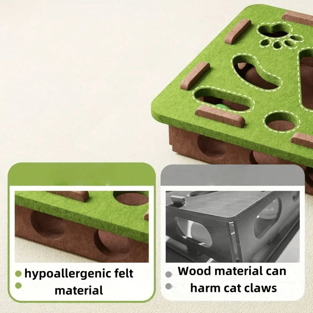 Interactive Cat Puzzle Toy With Maze Tunnel And Bell Ball