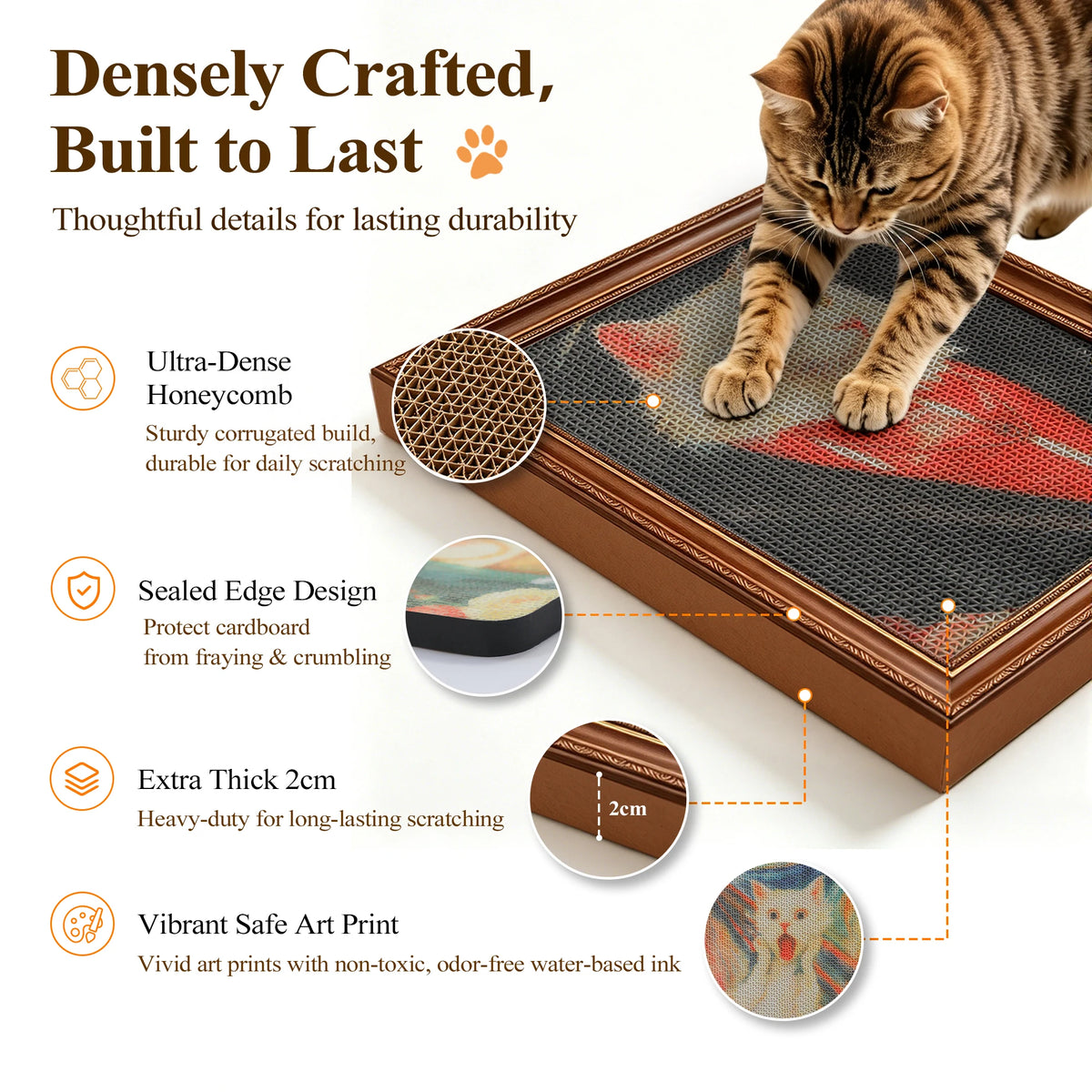 Pawz Road 3 Pack Wall Cardboard Cat Scratcher
