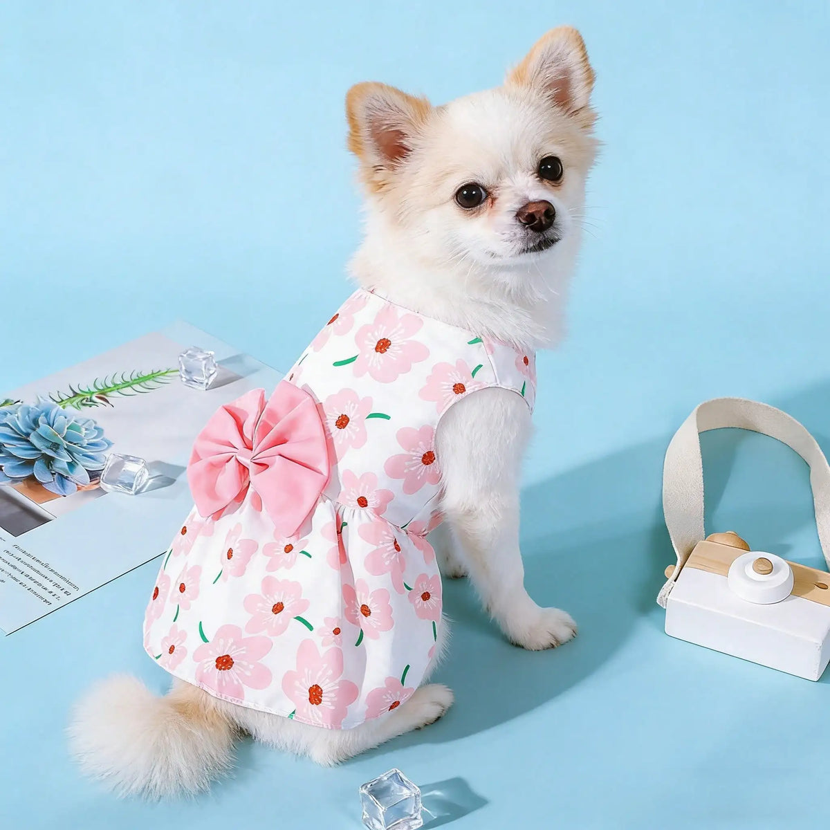 Floral And Fruit Pattern Pet Dress For Cats And Dogs
