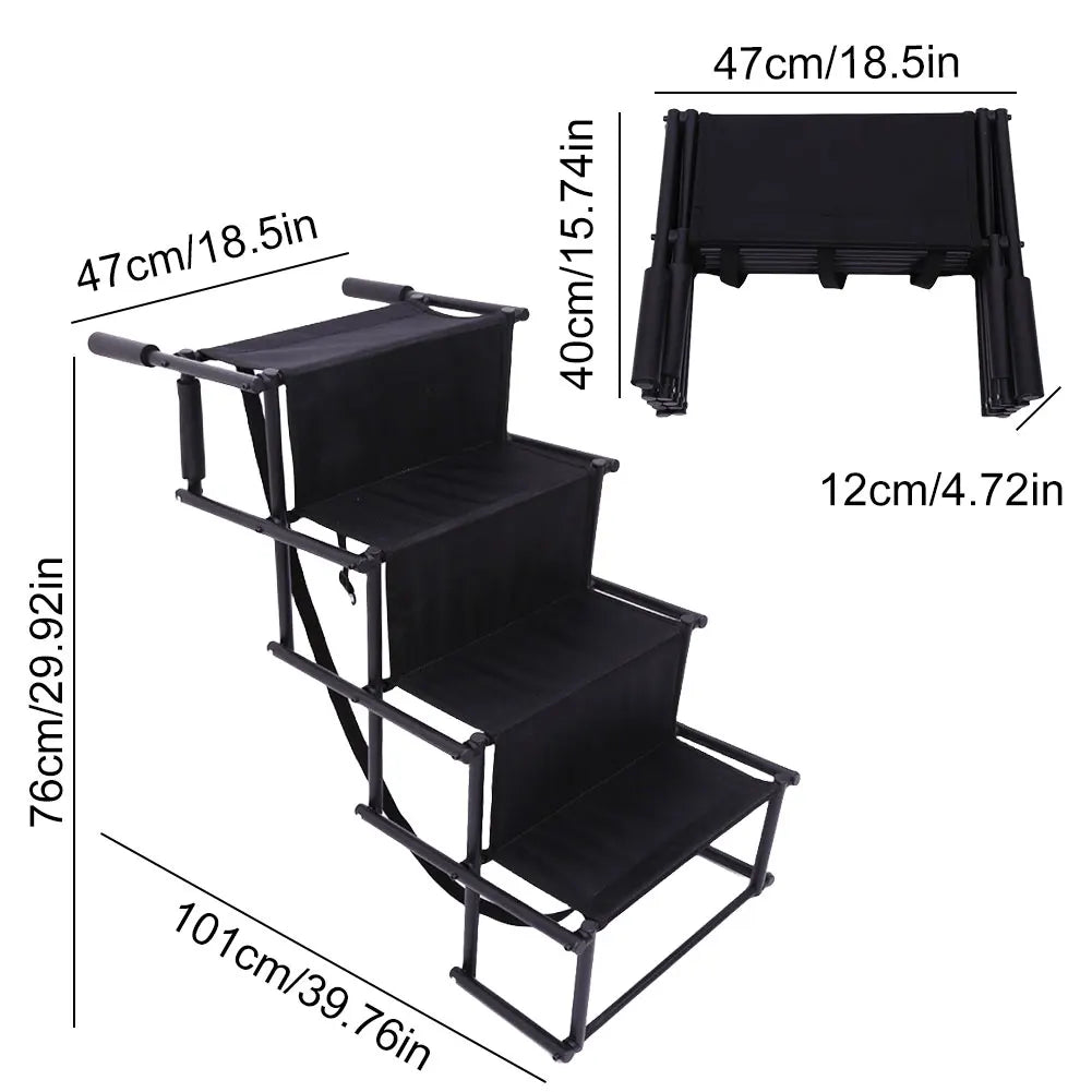 Lightweight Portable 4 Step Folding Pet Ramp