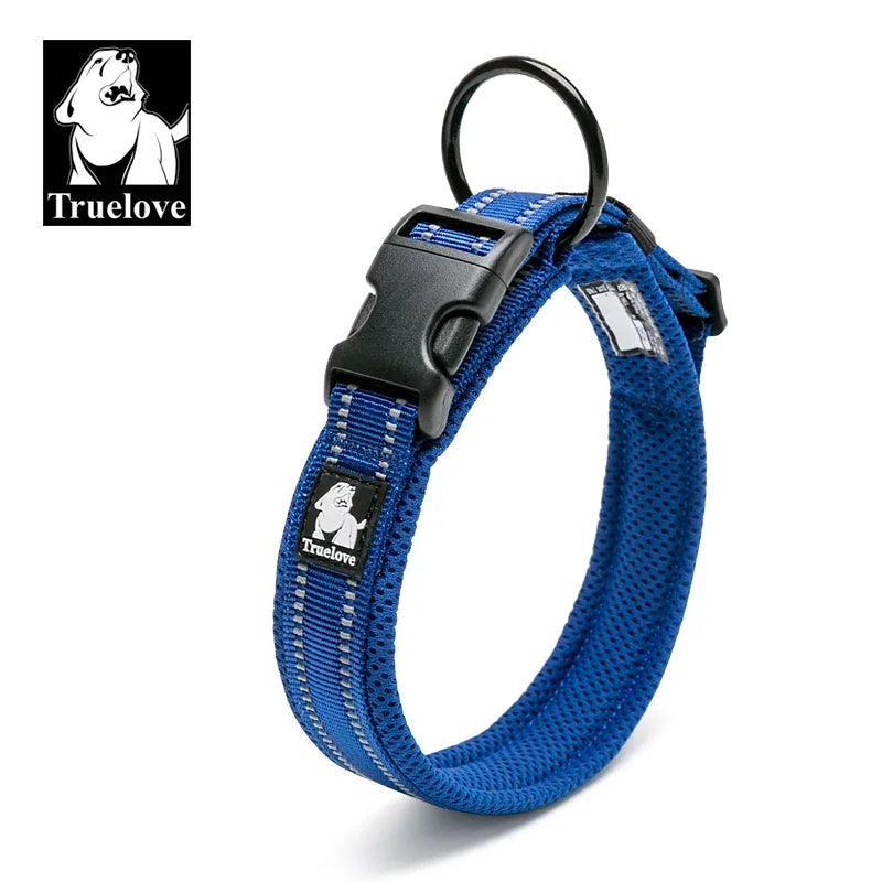 TrueLove Adjustable Nylon Padded Reflective Pet Collar