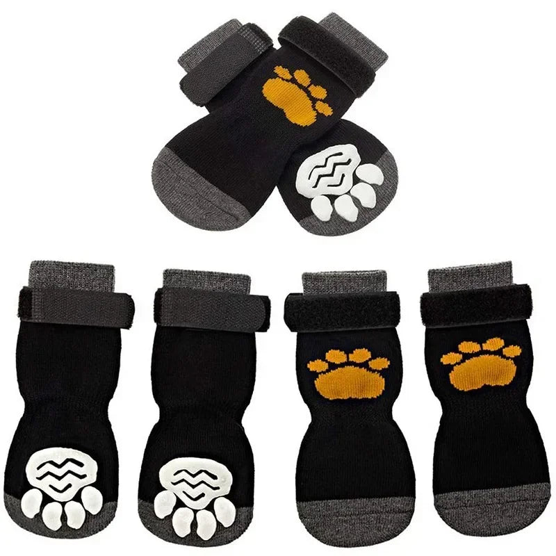 Adjustable Anti Slip Dog Socks For Indoor Paw Protection