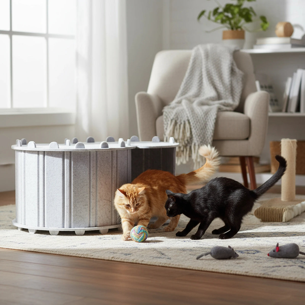 Foldable Cat Tunnel Bed Double Layer Peekaboo Cave House