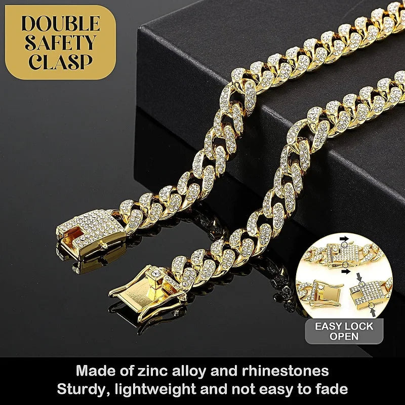 Luxury Stainless Steel Dog Chain Collar For Pets