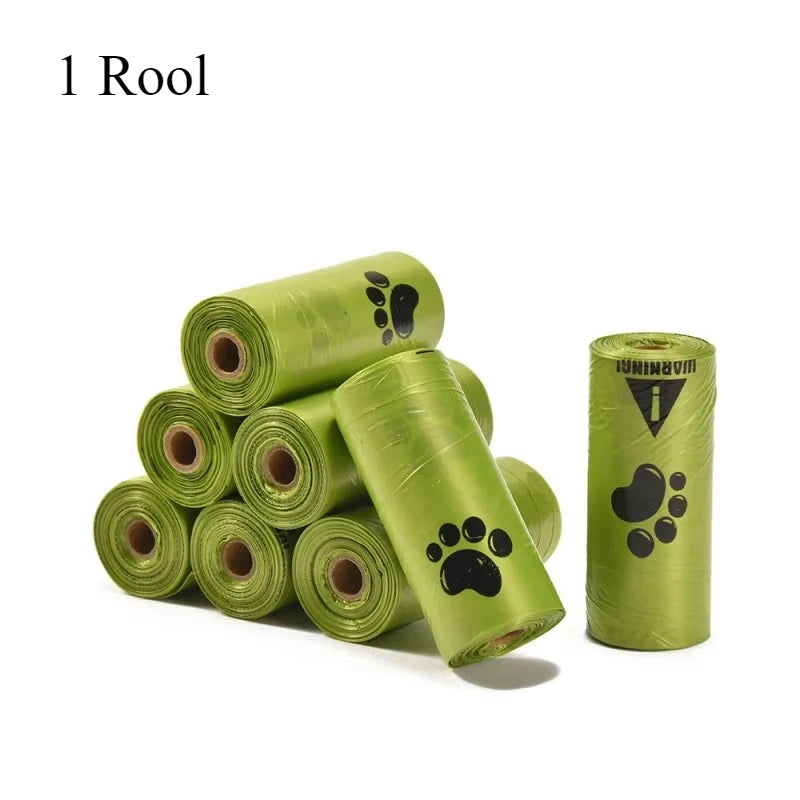 10Pcs Extra Thick Dog Poop Bags Leak-Proof Paw Print