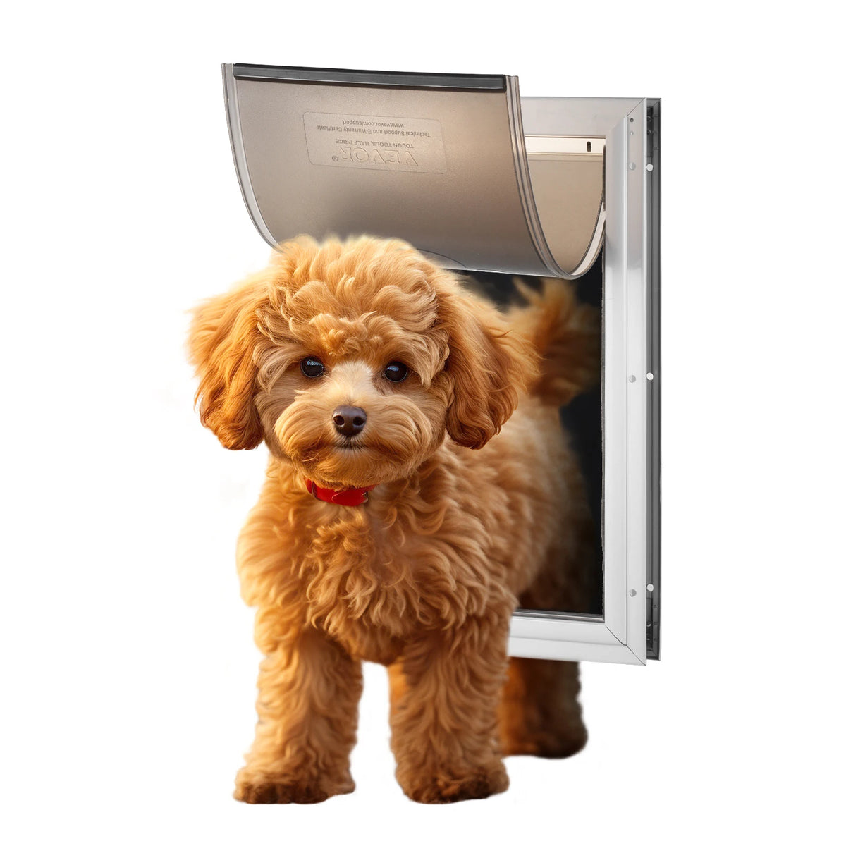 Pet Door Aluminum Frame With Lock And Flap Weatherproof