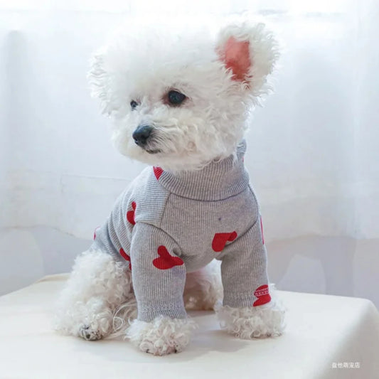 Adorable Love Printed Shirt For Small Dogs And Cats