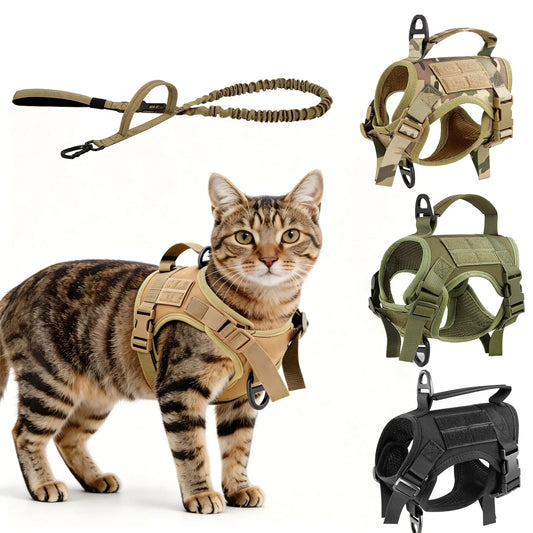 Cat Harness And Leash Set Escape-Proof Mesh With Handle