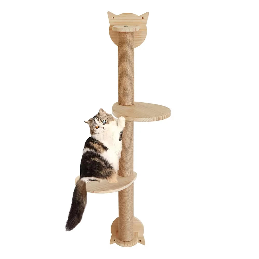 Wall Mounted Cat Tree With Hammock