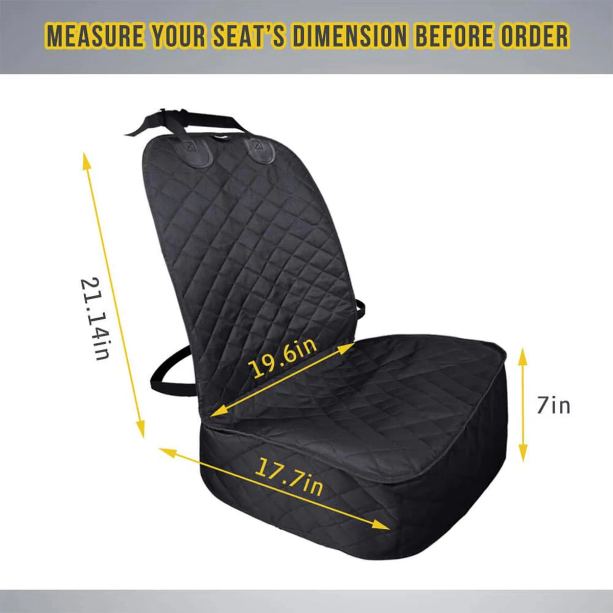 Waterproof Front Seat Cover For Dogs Cars SUVs