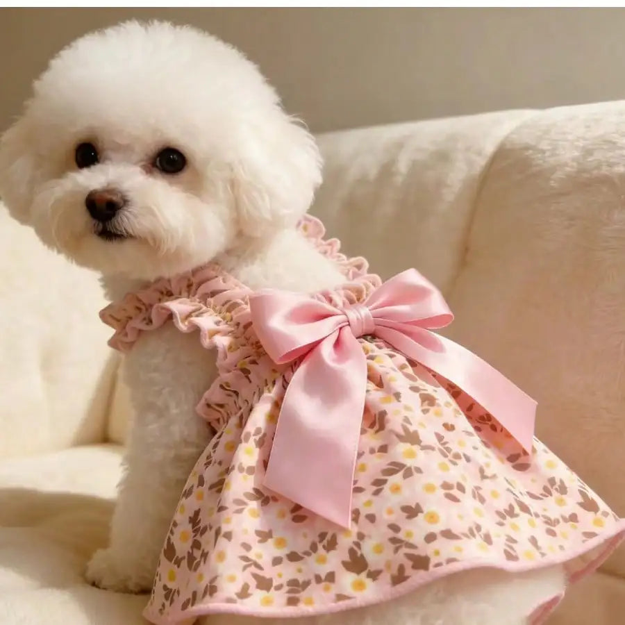 Ditsy Floral Sleeveless Pet Dress For Small Dogs And Cats