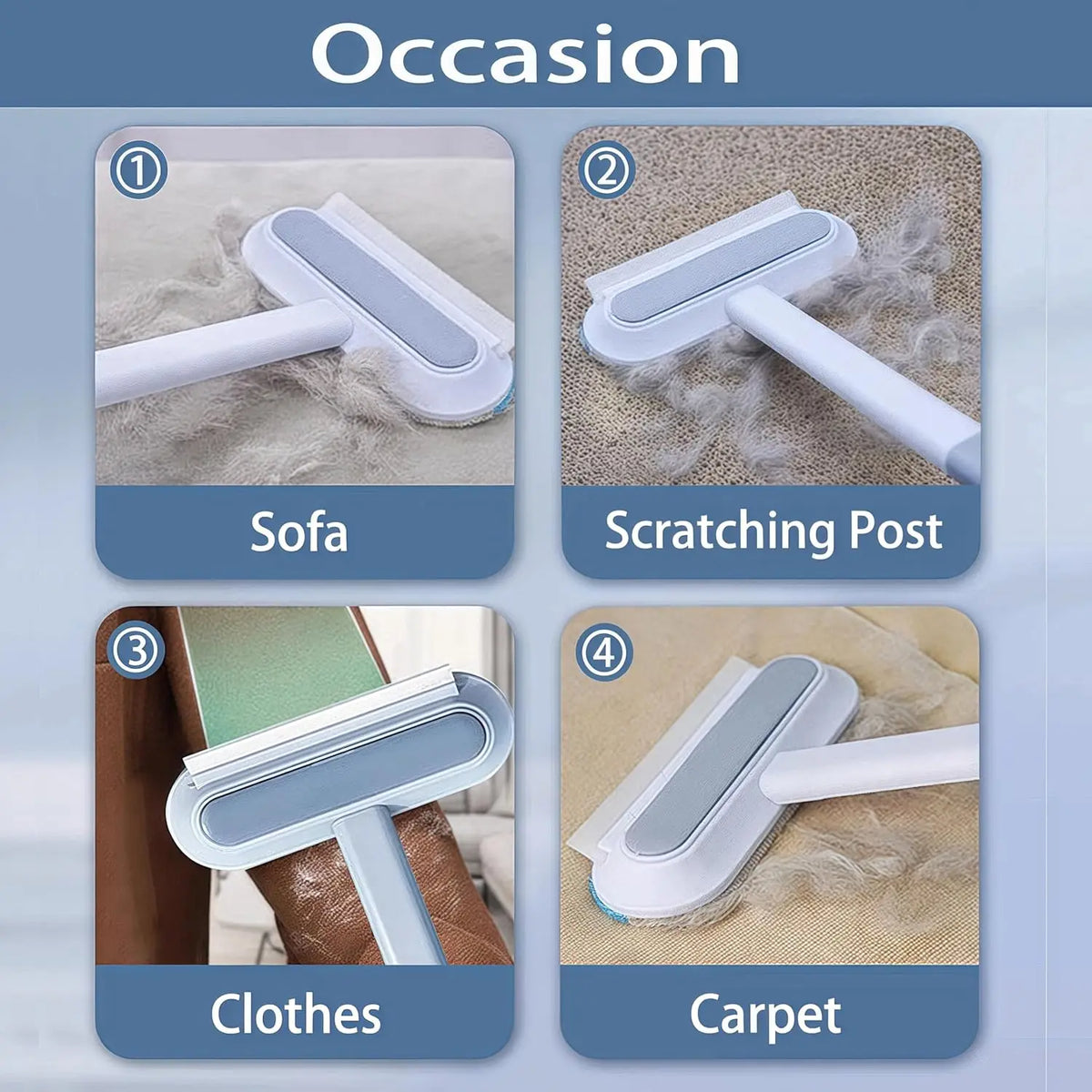 Versatile Pet Hair Removal Tool For Furniture And Carpets